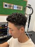 メンズカット+ハーフヘッドパーマ+頭皮ケア