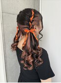 リボン編み込みツイン
