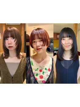 “顔周りにデザインのあるカット”で、あなたの魅力を最大限に引き出します。少し個性のあるスタイルも♪