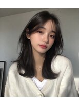 エレノア トーキョー 恵比寿(ELEANOAH TOKYO)&nbsp;ナチュラルミディアム　顔まわりカット　小顔ヘア　黒髪
