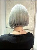 大人ボブ大人ショートボブ切りっぱなしボブ前髪なし前下がりボブ