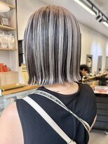 サンドレオ 新宿店(sand Leo)&nbsp;ミディアムレイヤーカット/髪質改善/韓国/前髪/新宿/ブリーチ