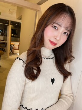 ココカラヘアー ニコ(cococara hair nico) レイヤーカット シースルーバング モカブラウン