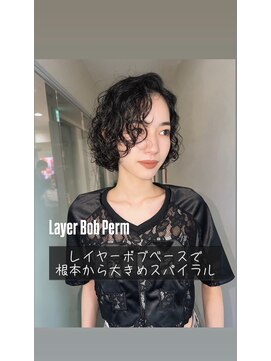 スウィープ 札幌大通(sweep) レイヤーボブパーマ/スパイラルパーマ/外国人風パーマ