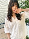 【アフロート添田】大人可愛い毛先パーマロングアッシュブラウン