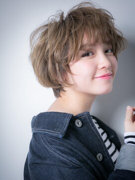 カバーヘア イヴ 戸頭店(COVER HAIR EVE) 外国人風カラーの小顔マニッシュショートw戸頭10代20代30代