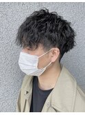 メンズ×ツイストパーマ×マッシュ