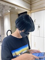 アソビセカンド 原宿(ASOBI 2nd) ブリーチなし ショート ブルーカラー