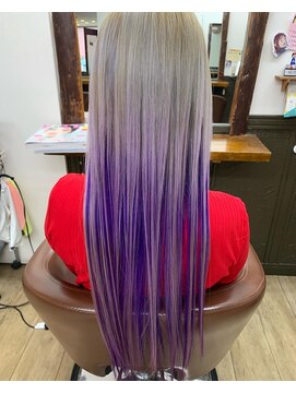 グレースモア(Grace More) （久留米／西原）セクションカラーシルバーアッシュ・パープル