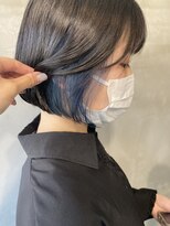 ヘアーサロンウル(hair salon ulu)&nbsp;ブリーチ1回でできるピアスカラーブルー