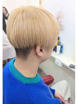 ピンク(PINK) ホワイトブロンドマッシュ