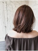 新宿/ハイライト/外ハネボブ/ミディアムボブ