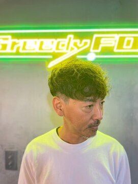 グリーディーフォックス 三軒茶屋(GreedyFOX) 波巻き/マッシュパーマ/ウルフ/ハイライト<理容室>三軒茶屋