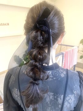 ヘアアンドメイクフリッシュ(HAIR&MAKE FRISCH) ヘアセット　編みおろし