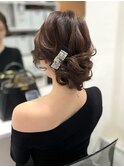 ふんわりシニヨンスタイル