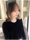 顔まわり小顔カット×インナーカラー×エギョモリ韓国風☆18