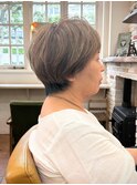 30代40代50代60代マッシュウルフショートブルーエンドカラー