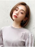 ナチュラル可愛いミディアムヘアスタイル