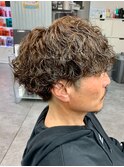 フェザーパーマサーフカール刈り上げセンターパート