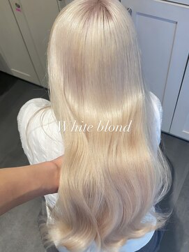 ベレーザ 渋谷(BELEZA) 16446ブリーチ＆ダブルカラーホワイトブロンド韓国ワンホンヘア