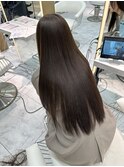ミディアムヘア暗めカラー/デザインカラー/フェイスフレーミング