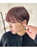 別府ショートボブ顔まわりレイヤーカット髪質改善カラー30代