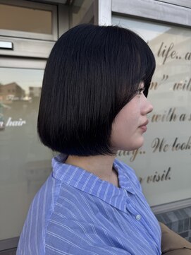 ボブ×ナチュラルストレート