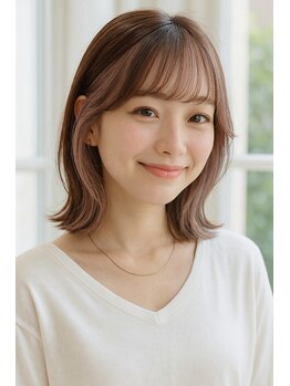 シェル 鎌倉小町(SHELL)の写真/全席個室で叶える、黄金比の小顔見せカット◎ミリ単位で調整する顔周りの毛流れで、横顔まで美しく◇