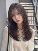 レイヤーカット/ミディアム/ダブルカラー/代官山/ベージュ