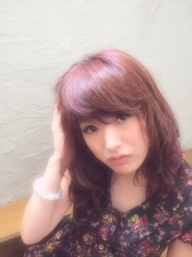 ヘアーミューズ リベロ(hair muse Livero) 【Ｌｉｖｅｒｏ】ゆるふわミディ×ピンクベージュ　２