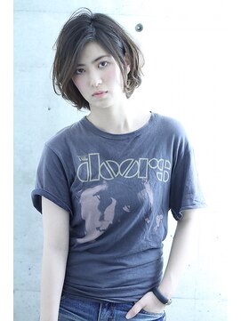 ザ キャンバス ミヤザキツネヒサ(THE CANVAS 宮崎恒久) ノーバングワンレンショートボブ☆ウェービーボブver