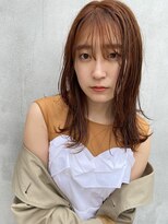 エル(EL by green)&nbsp;(akiko）テラコッタオレンジカラー×ロブウェーブ