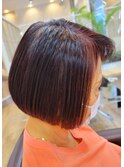 艶ｘワンレンボブｘナチュラルブラウン　