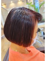 ヘアーズビースリー ポートサイド&nbsp;艶ｘワンレンボブｘナチュラルブラウン