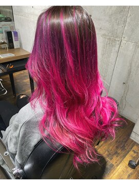 ガルボ ヘアー(garbo hair) #オススメ#人気#ピンクカラー#グラデーション#パープル