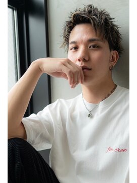 オースティン 登戸向ケ丘遊園(AUSTIN) ツイストパーマ七三オールバックマッシュウルフスリークショート