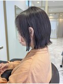 #外ハネ#切りっぱなし#ナチュラルハイライト#ラベンダーグレー