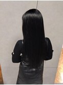 プルエクステで黒髪ロングヘア