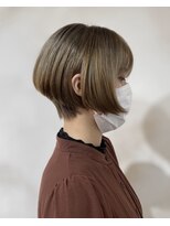 ヘアーリゾートガーデン 南林間店(Hair Resort Garden)&nbsp;カーキベージュ/大人系コンパクトボブ/エフラージュカット