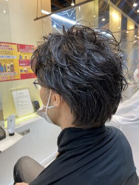 クオリス 上板橋店(QUALIS) メンズふんわりセット楽ちんパーマ【ツーブロ×パーマ】