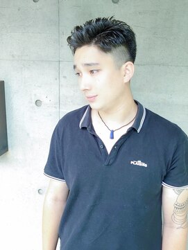 ヒート トウキョウ 目黒店(HEAT TOKYO) アップバングナチュラルフェードダウンパーマメンズ目黒