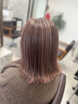 シエル 羽生店(Ciel)&nbsp;ホワイトピンク　ハイライト　白髪ぼかしハイライト　春カラー