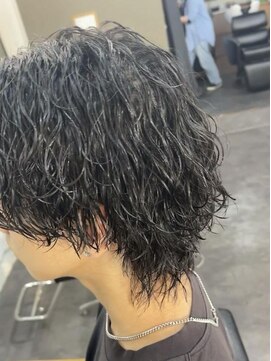 オーバー(OVER) #波巻きパーマ#ウルフ#メンズパーマ##下関美容室