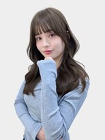 ロングヘア韓国ヘアレイヤーカット小顔カット2wayバングカール