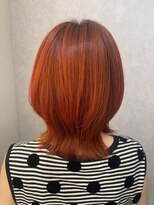ウィスプ 赤羽店(wisp) 大人かわいい外ハネくびレイヤー オレンジカラー #2