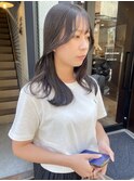 【松本咲花】ブリーチなしオリーブグレージュ透明感秋カラー