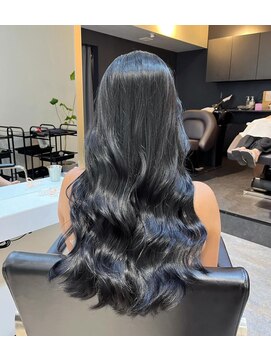 ブレンド 渋谷(BLend) 黒髪ボブルフネビージュ小顔ワンレンスペインカール