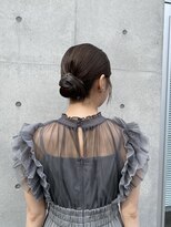 結婚式お呼ばれヘア/シニヨンヘア/ヘアセット(表参道駅)