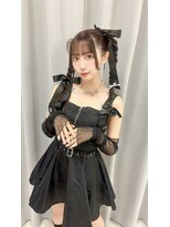 ツイン　編み込みツイン　Ｙ2K　リボンアレンジ　ｙｕｋｉ