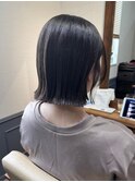 オリーブグレージュカラー×肩上ボブ【カミケン清明店】